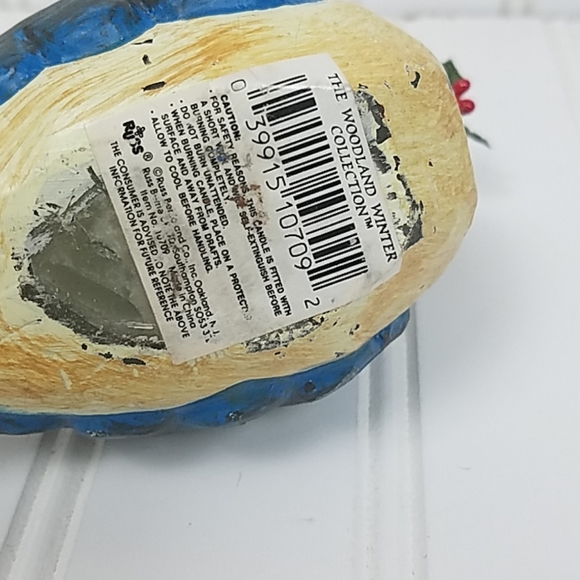 Vintage Russ Berrie Bluebird Candle Woodlands - Picture 5 of 8